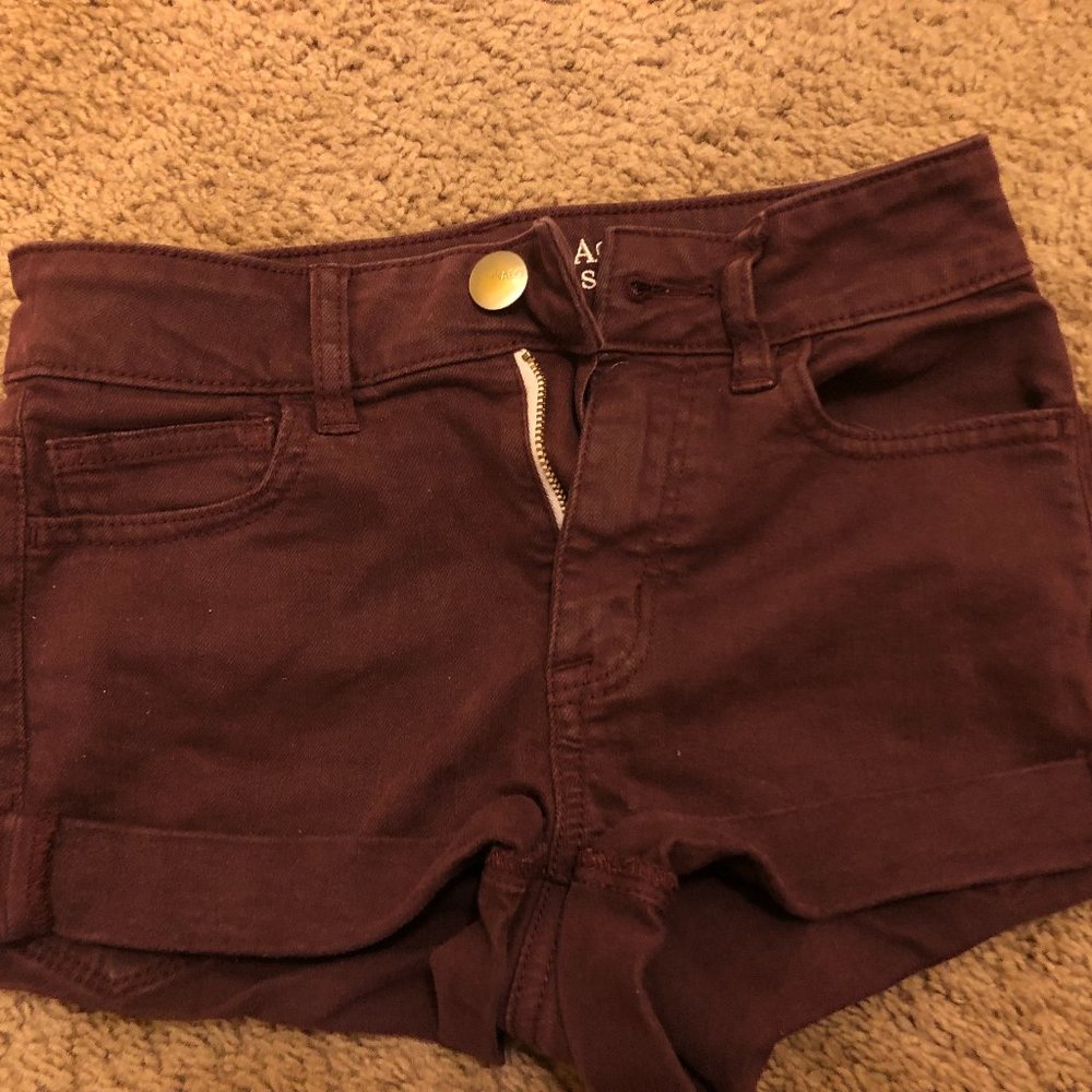 Womens 00 Maroon Shorts